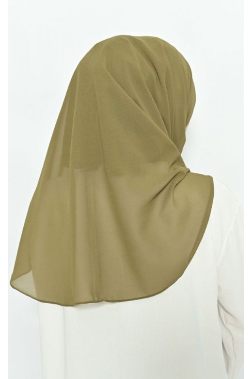 Pasmina Ceruty Instan Oval Olive with Inner